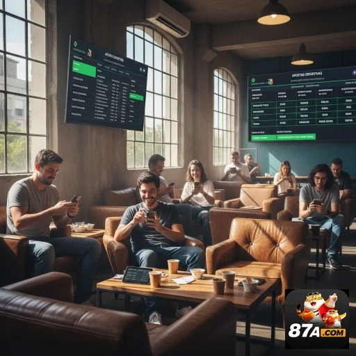 Ilustração de Experimente o app móvel do 87a para jogos em qualquer lugar